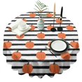 thumbnail image 1 of Fall Pumpkins Pattern Round Tablecloth 60" X 60",Wrinkle Wipeable Table Cloth for Kitchen Dining Room Picnic Patio Party, 1 of 6