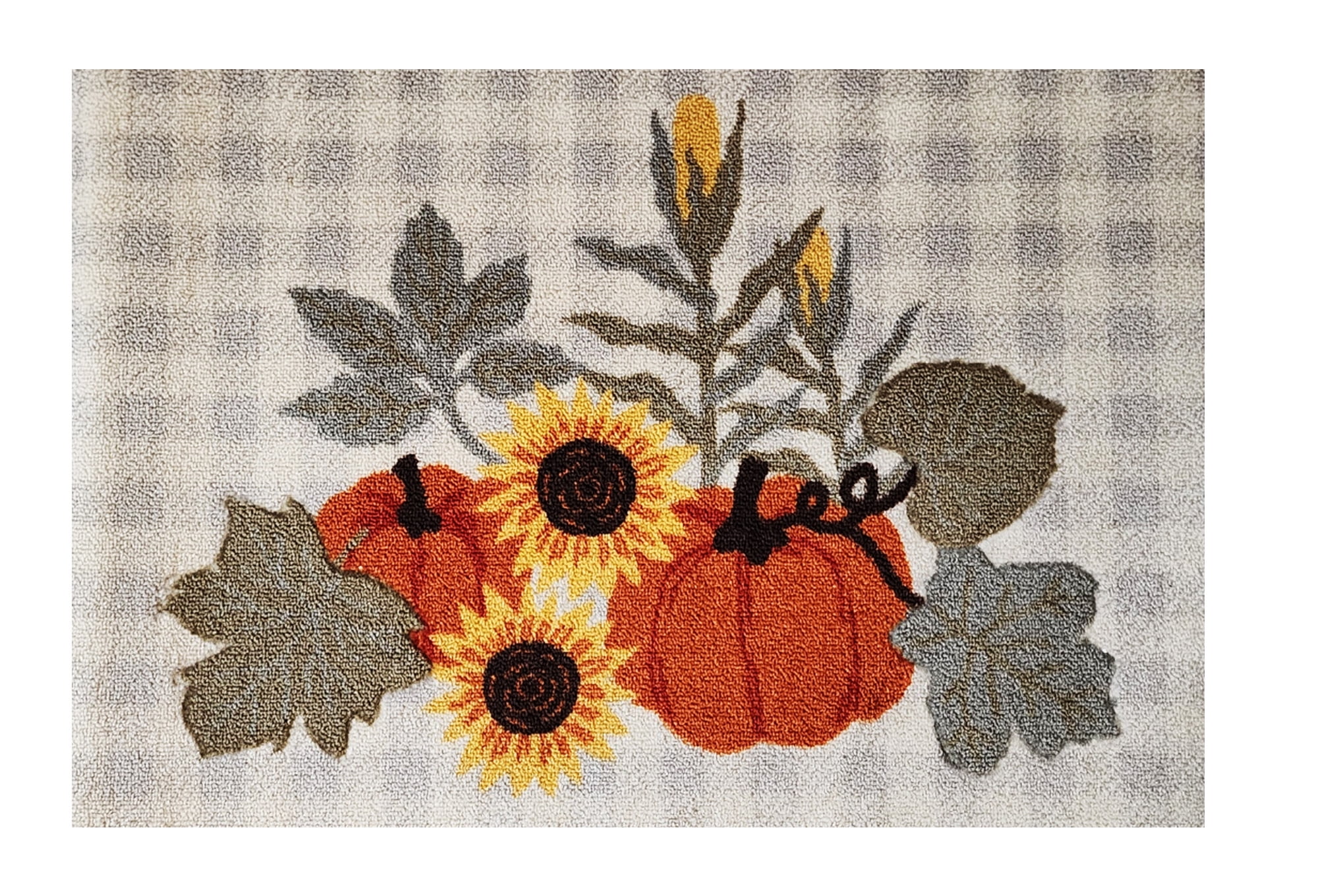 Fall Pumpkins Sunflowers Accent Rug Non-Skid Backing Multi-color ...