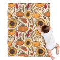 thumbnail image 1 of Fall Pumpkins Sunflowers Autumn Pattern Blanket,Comfortable Soft Lamb Wool Throw Blanket,All Season,Warm Lightweight Blankets for Sofa Bed Couch Living Room Chair,30"x40", 1 of 4