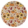 thumbnail image 1 of Fall Pumpkins Sunflowers Autumn Pattern Round Blanket,Comfortable Soft Flannel Throw Blanket,All Season,Warm Lightweight Blankets for Sofa Bed Couch Living Room Chair 47"x47", 1 of 5