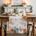 thumbnail image 1 of Fall Pumpkins Table Runner, Autumn Thanksgiving Kitchen Dining Table Decoration for Home Party Decor 13x36 Inches, 1 of 9