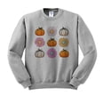 thumbnail image 1 of Fall Pumpkins and Flowers Sweatshirt Unisex 4X-Large Grey, 1 of 5