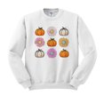 thumbnail image 1 of Fall Pumpkins and Flowers Sweatshirt Unisex Large White, 1 of 5