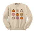 thumbnail image 1 of Fall Pumpkins and Flowers Sweatshirt Unisex Medium Sand, 1 of 5