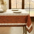 thumbnail image 1 of Fall Rectangle Tablecloth 60 x 102 Inch, Thanksgiving Autumn Harvest Maple Table Cloth, Stain Resistant Washable Table Cover for Dining, Party, Holiday Decor - Orange and Beige, 1 of 6