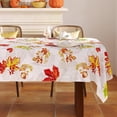 thumbnail image 1 of Fall Rectangle Tablecloth 60 x 84 Inch, Thanksgiving Autumn Harvest Maple Leaves Table Cloth, Spill Proof Wipeable Washable Rectangular Table Covers for Party Picnic Dinner Decor, 1 of 6