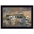 thumbnail image 1 of TrendyDecor4U Fall Reflections Holsteins In River Framed Print COW145-712, 1 of 3