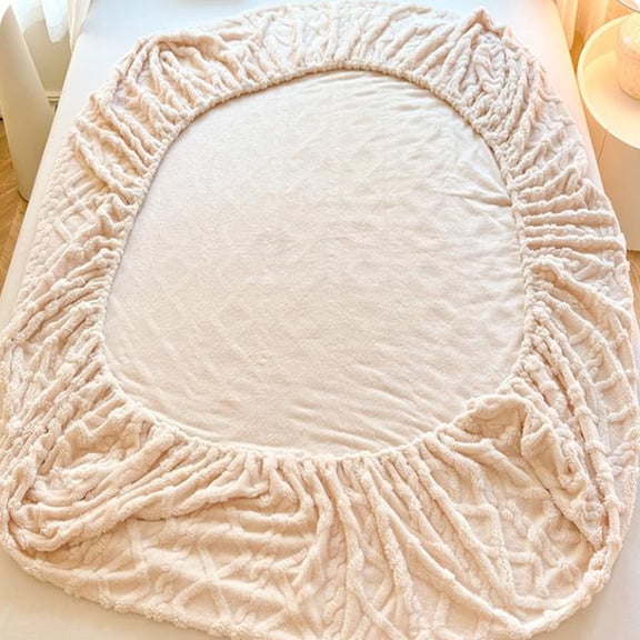 Fall Refresh 1 Protective Cover,Vanilla Green Fitted Sheet Single Piece Milk Fleece Coral Fleece Bed Cover Mattress Cover Protector Ga