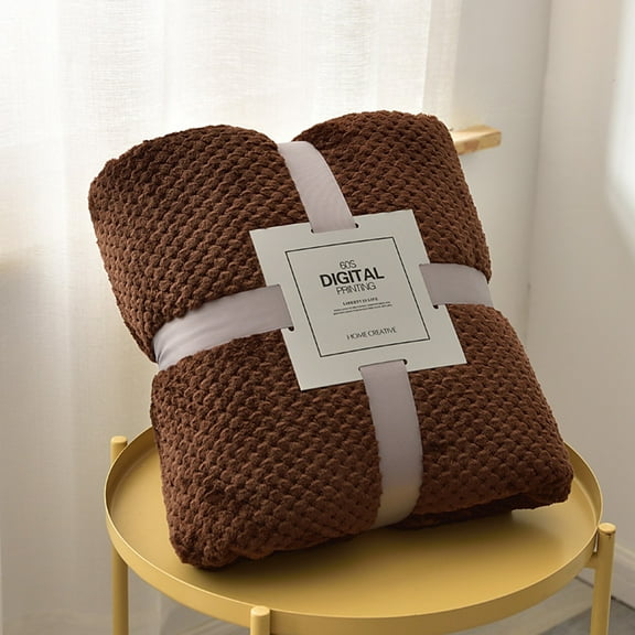 Fall Refresh 1X Blanket, 1X Ribbon, 1X Card Stock,100X70Cm Sleeping Blanket For Sofa, Sofa, Bed (Brown),Hugging Blanket Is Suitable For Sofas Beds-Blankets Soft And Plush Lightweight