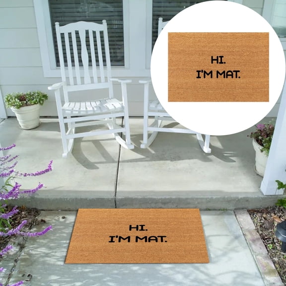 Fall Refresh 1X Floor Mat,Fun Text Floor Mat "Hi, I Am A Floor Mat",Doormat Welcome Mats For Front Door Mat Non Slip Mats Indoor Decor Bathroom Mat Entrance Rug