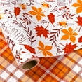 thumbnail image 1 of Fall Reversible Wrapping Paper Roll, Maple Leaf with Hello Autumn Chestnut & Classic Plaid Print for Autumn, Thanksgiving Gift Wrap, DIY Craft, Mini Roll, 17 inches x 32.8 Feet (46.45 sq.ft.), 1 of 17