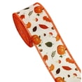 thumbnail image 1 of Fall Ribbon with Wired Edges, Pumpkin Harvest Print for Bows, Wreaths and Gifts, 1 of 6