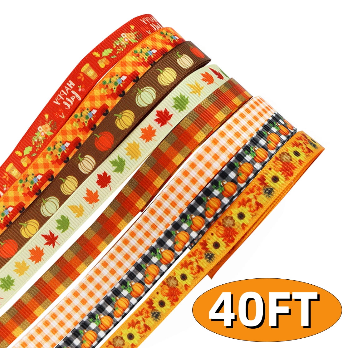 Fall Ribbons Thanksgiving Ribbons Autumn Harvest Ribbons for Gift Craft ...