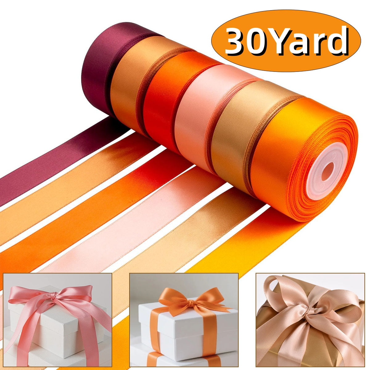 Fall Ribbons Thanksgiving Ribbons Autumn Harvest Ribbons for Gift Craft ...