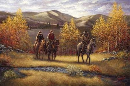 Fall Riders Canvas Art - Sambataro (12 x 18)
