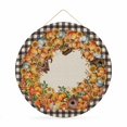 Fall Round Metal Signs for Outside Pumpkins Chalet Mushrooms Tin Signs ...
