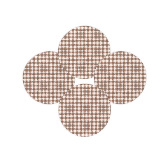 Fall Round Placemats Set of 4 Check Plaid Place Mats Thanksgiving Woven Placemat Geometric Pattern Brown Circle Braided Table Mat for Kitchen Dining Table Autumn Party Home Decor 15 Inch