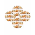 thumbnail image 1 of Fall Round Placemats Set of 4 Harvest Orange White Pumpkin Place Mats Thanksgiving Woven Placemat Pine Cones Maple Leaf Circle Braided Table Mat for Kitchen Dining Table Party Home Decor 15 Inch, 1 of 9