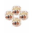 thumbnail image 1 of Fall Round Placemats Set of 4 Hello Autumn Pumpkin Place Mats Thanksgiving Woven Placemat Maple Leaves Circle Braided Table Mat for Kitchen Dining Table Autumn Party Home Decor 15 Inch, 1 of 9