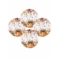 thumbnail image 1 of Fall Round Placemats Set of 4 Orange Leopard Pumpkin Place Mats Thanksgiving Woven Placemat Autumn Maple Leaves Berry Circle Braided Table Mat for Kitchen Dining Table Party Home Decor 15 Inch, 1 of 9