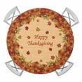 thumbnail image 1 of Fall Round Tablecloth for 45-54 Inch Tables,Fitted Table Cover with Elastic Edge,Thanksgiving Pumpkins Autumn Harvest Maple Leaf Waterproof Outdoor Table Cloth Protector for Patio Garden Dinner, 1 of 9