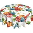 thumbnail image 1 of Fall Round Tablecloth 60 Inch Autumn Pumpkin Thanksgiving Table Cloth Waterproof Harvest Circle Table Cover for Kitchen Holiday Party Outdoor Dining Table Decoration, 1 of 6