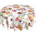 thumbnail image 1 of Fall Round Tablecloth 70 Inch, Pumpkin Maple Leaf Flower Decorative Tablecloths Stain Resistance Polyester Autumn Thanksgiving Table Cloth for Holiday Parties Kitchen Dining Indoor Outdoor, 1 of 6
