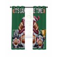 thumbnail image 1 of Fall Rugby Blackout Curtains, Light Blocking Print Window Curtains, Modern Abstract Gnomes Green Thermal Insulated Window Drapes for Living Room Kitchen Cafe 2 Panels, 84"W x 63"L, 1 of 9