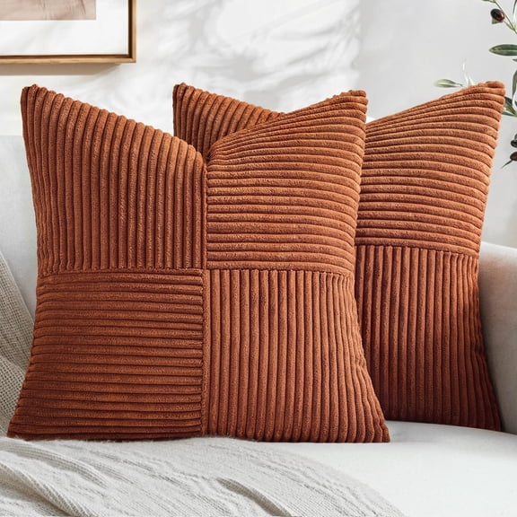 Fall Rust Boho Decorative Throw Pillow Covers for Couch 18x18 Inch