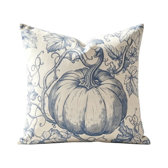 Fall Rustic Pumpkin Throw Pillow Covers 18x18in, Vintage Autumn Farmhouse Harvest Thanksgiving Decor for Couch Sofa Home