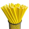 thumbnail image 1 of Fall Saving Clearance! UHUYA Drinking Straws, Disposable Paper Straws Drink Straws Party Dessert Decoration, Yellow, 1 of 1