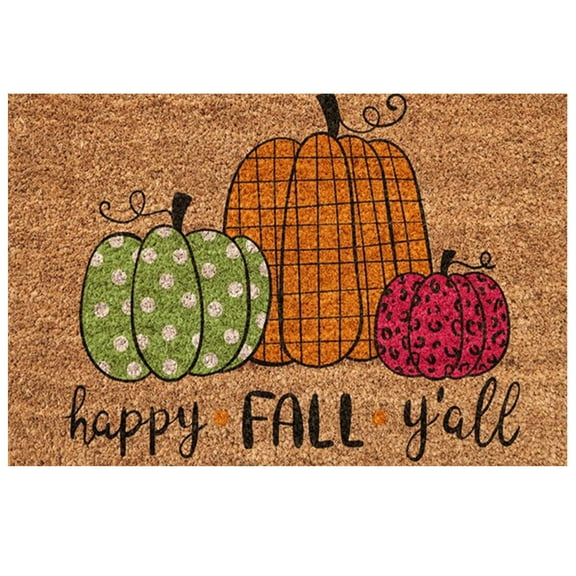Hvmvliv Fall Welcome Mat Fall Door Rug Fall Leaves Pumpkin Welcome Doormat For Front Door Indoor Outdoor Rug For Home Kitchen Floor Bathroom Thanksgiving Decor 16X24 Inch C