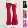 thumbnail image 1 of HVOBTTY Toddler's Leggings Pants Solid Color High Waist with Pockets Stretchy Outdoor Casual, 1 of 5