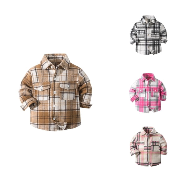 Fall Saving! HVOBTTY Toddler Cardigan with Button, Boy's Fall and Winter Coats, Kids Solid Color Fleece Lined Thermal Button Cardigan Pink, 11-12 Years