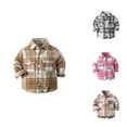 thumbnail image 1 of Fall Saving! HVOBTTY Toddler Cardigan with Button, Kids Fall and Winter Coats, Kids Casual Fashion Solid Color Fleece Warm Button Jacket Red, 130, 1 of 5