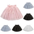 thumbnail image 1 of Fall Saving! HVOBTTY Toddler Pleated Mini Skirts, Kid's Party Short Skirt, Kids Girls Casual Solid Color Versatile Puff Mesh Daily Wear Midi Skirts White, 9 Years, 1 of 5
