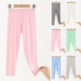 thumbnail image 1 of HVOBTTY Toddler Straight Leg Trousers, Fall Long Pants for Kid, Kids Comfortable Casual Solid Color Elastic Waist Loose Long Pants Pink, 11-12 Years, 1 of 5