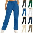 thumbnail image 1 of HVOBTTY Women's Straight Leg Sweatpants, Fall and Winter Pants for Women, Women's Casual Solid Color Loose Casual Athletic Jogger Long Sweatpants with Pockets Black,L, 1 of 4