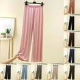 thumbnail image 1 of HVOBTTY Women's Fall Wide Leg Long Trousers Elastic Waist with Adjustable for Casual Look Pants, 1 of 5