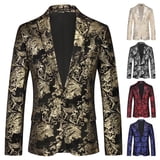 Fall Saving! Kctiaxy White Blazer for Men Long Sleeve Lapel Collar Suit ...