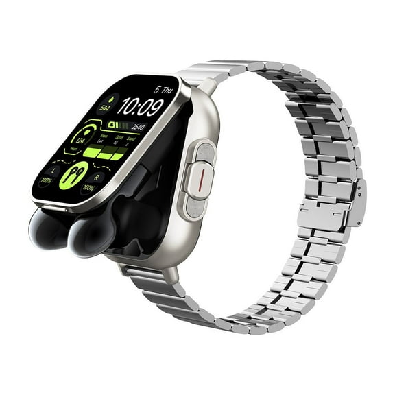 Fall Saving Liweisiy Bluetooth Headset Watch--1 Sports Smartwatch With Wireless Earph Silver