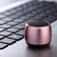 thumbnail image 1 of Fall Saving Liweisiy Bluetooth Small Speaker, High Volume, Mini Steel Cannon, Outdoor Portable Wireless Audio System Rose Gold Free Size, 1 of 5