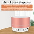 thumbnail image 1 of Fall Saving Liweisiy Metal Bluetooth Audio Phone Computer Mini Speaker Led Memory Card Luminous Mini Audio Rose Gold One Size, 1 of 3
