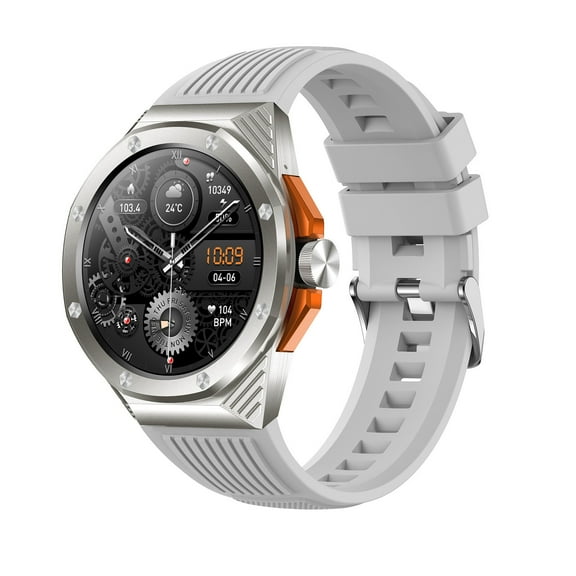 Fall Saving Liweisiy Smart Watch Multiple Sport Modes Bluetooth Call 1.46 Hd Display Silver Free Size