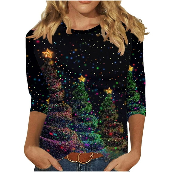 Fall Saving Talove Long Sleeve Shirts for Women Funny Graphic Sweatshirt Fall Fashion Must Haves Fall Clothes Womens Tops Casual Loose Fit Christmas Shirts