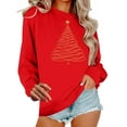 thumbnail image 1 of Fall Saving Talove Long Sleeve Shirts for Women Graphic Printed Sweatshirt Fall Fashion Must Haves Holiday Family Matching Tops Blouse Womens Tops Dressy Casual Christmas Shirts, 1 of 6