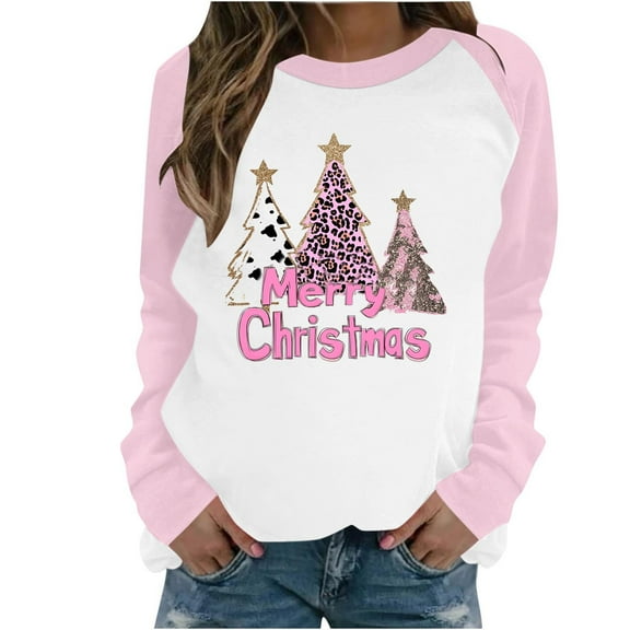 Fall Saving Talove Long Sleeve Shirts for Women Graphic Printed Sweatshirt Fall Fashion Must Haves Loose Pullovers Tops Womens Tops Casual Christmas Shirts