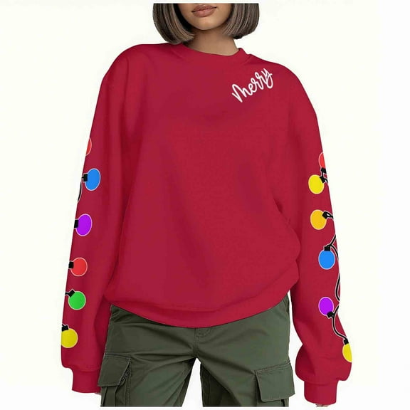 Fall Saving Talove Long Sleeve Shirts for Women Graphic Printed Sweatshirt Fall Fashion Must Haves Tshirts Shirts Womens Tops Trendy Plus Size Christmas Shirts