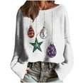 thumbnail image 1 of Fall Saving Talove Long Sleeve Shirts for Women Graphic Printed Sweatshirt Women Fall Clothes Casual Pullover Tops Womens Tops Trendy Casual Christmas Shirts, 1 of 6