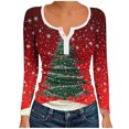 thumbnail image 1 of Fall Saving Talove Long Sleeve Shirts for Women Graphic Printed Sweatshirt Women Fall Clothes Loose Fit Basic Tops Womens Tops Plus Size Dressy Christmas Shirts, 1 of 6